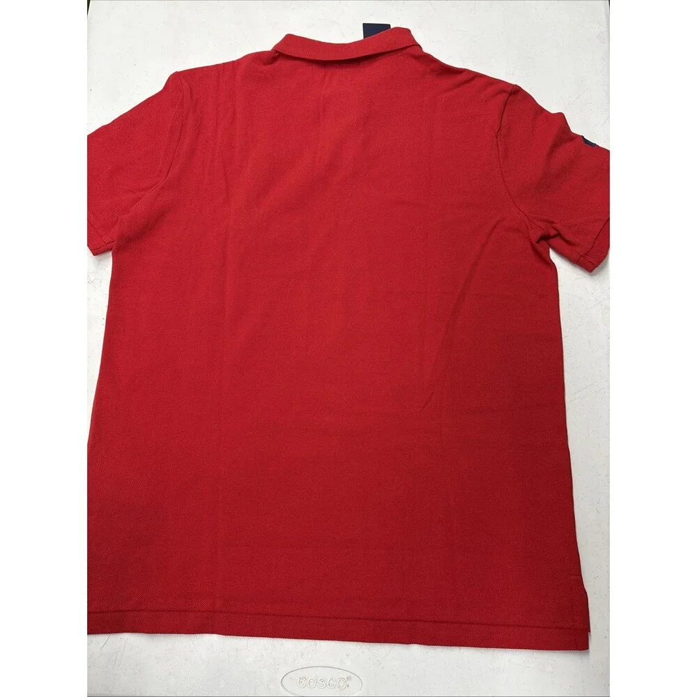 POLO RALPH LAUREN Men's Big Pony Classic Fit Mesh Polo Shirt Red Size M NWT